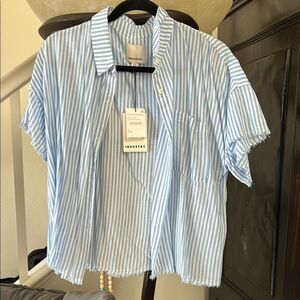 Blue Striped Womens Shirt